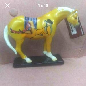 Painted Ponies Palomino Horse With Western Pinup Girl